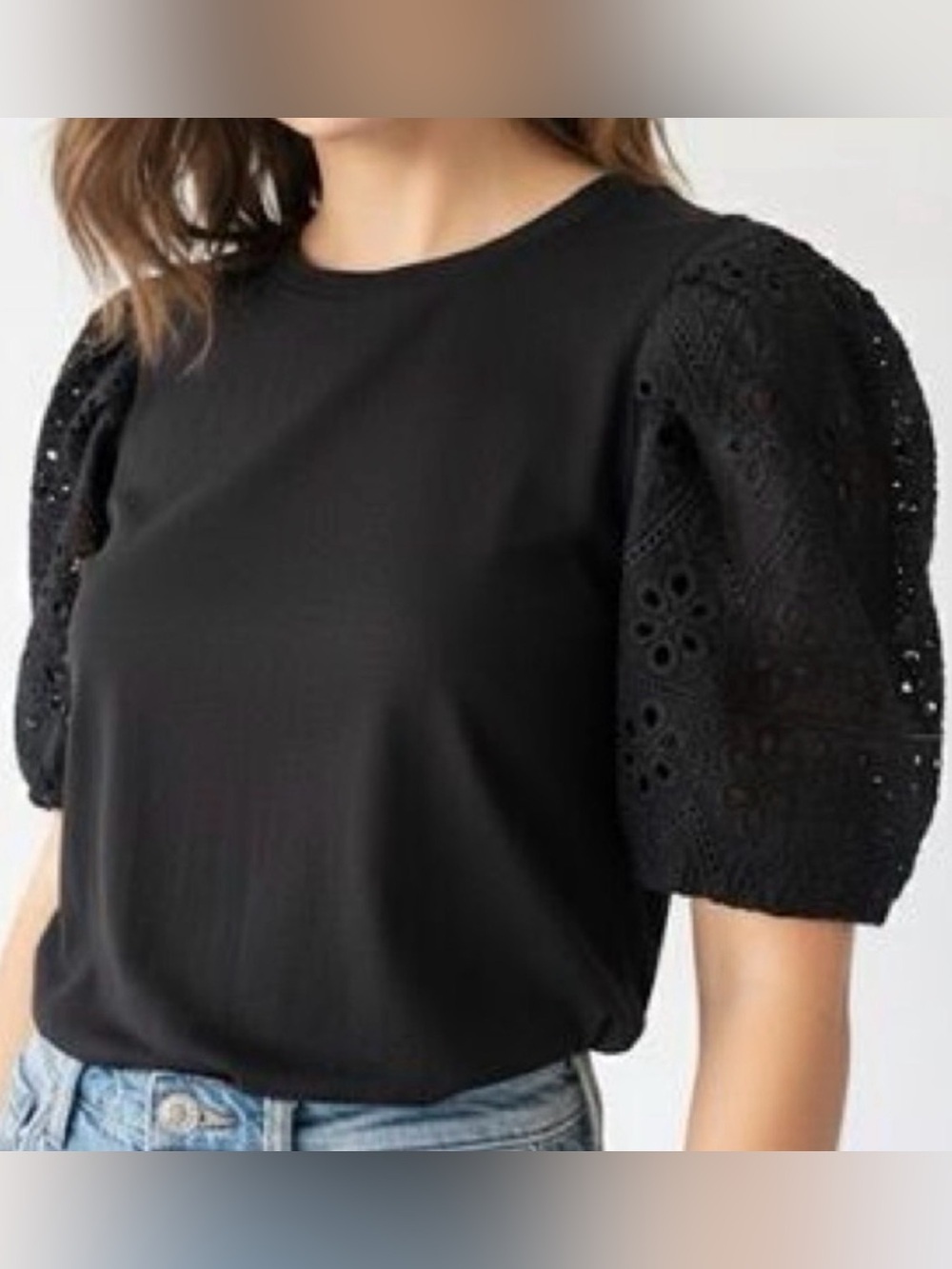 Chic Black Puff Sleeve Blouse